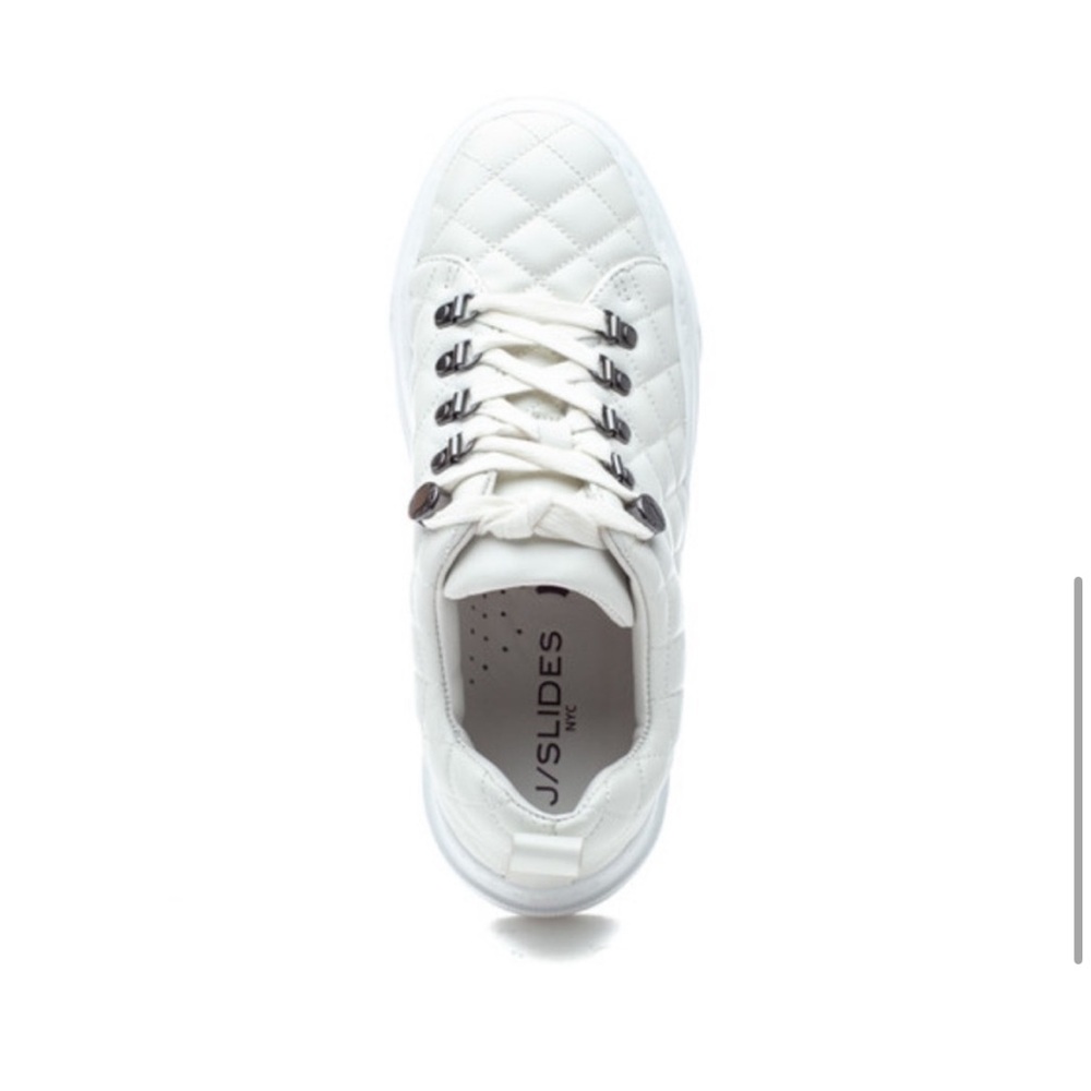 NWT J/SLIDES AIMEE White Leather Sneaker - Picture 5 of 15